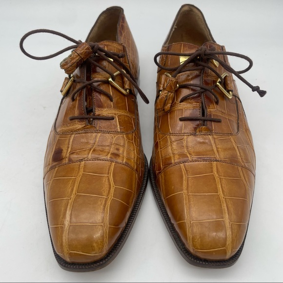 Monticelli Genuine Alligator Shoes Size 9 - Picture 2 of 14